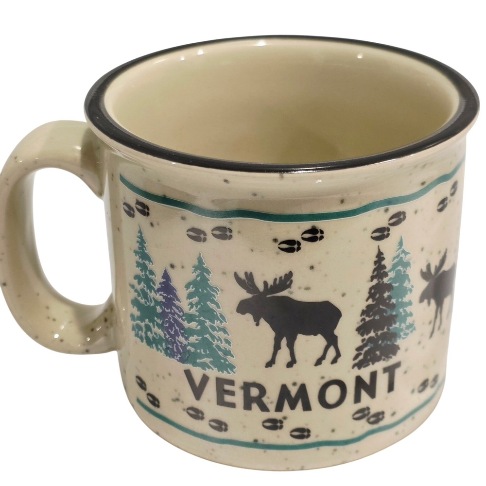 Vermont State‎ Woods Moose Coffee Mug Tea Souvenir Wildlife Forest Oversized